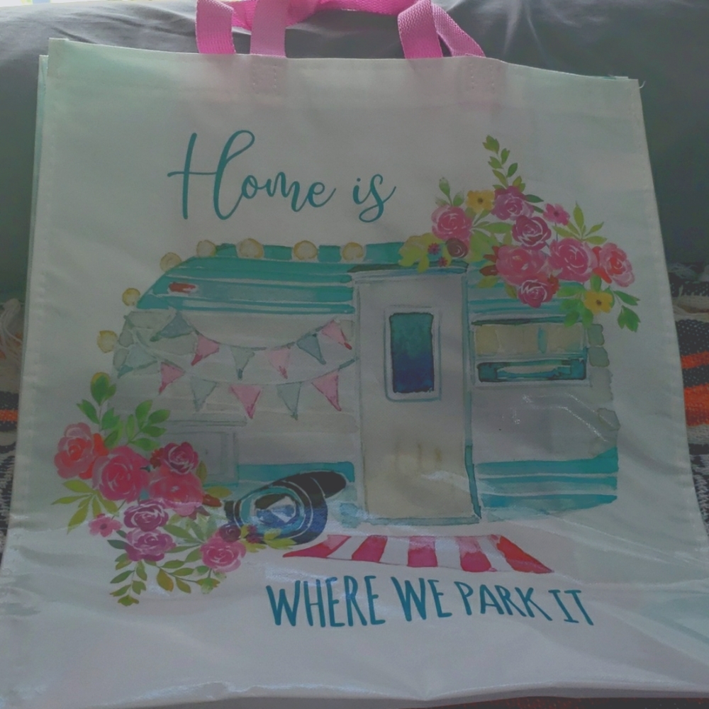 LARGE RV Camping Themed Shopping Recyclable Bag